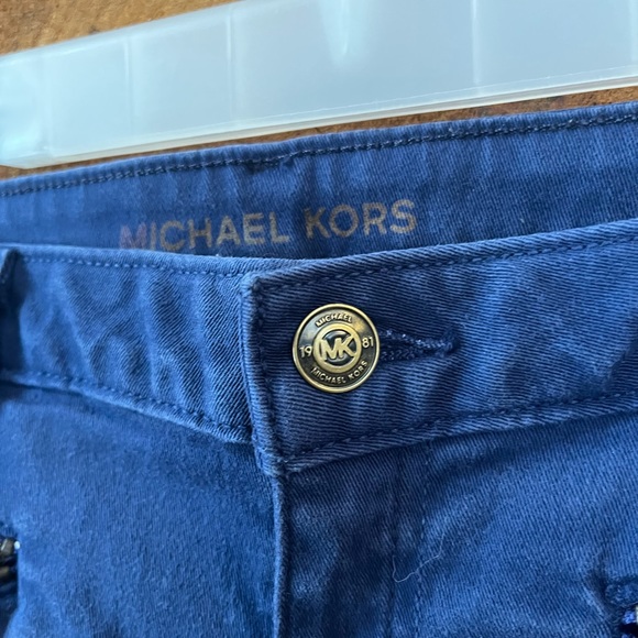 Michael Kors Skinny Jeans - blue colour with stretch - zippered pockets - Picture 5 of 9